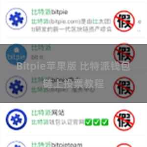 Bitpie苹果版 比特派钱包链上投票教程