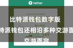 比特派钱包数字版  比特派钱包还相沿多种交游面容