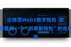 比特派Web3数字钱包 你将看到一个“创建新钱包”的选项