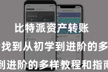 比特派资产转账  用户不错找到从初学到进阶的多样教程和指南