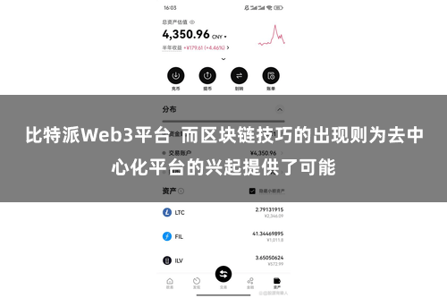 比特派Web3平台  而区块链技巧的出现则为去中心化平台的兴起提供了可能