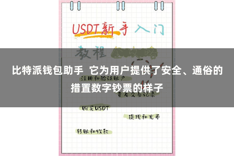 比特派钱包助手  它为用户提供了安全、通俗的措置数字钞票的样子