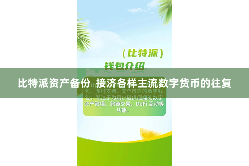 比特派资产备份  接济各样主流数字货币的往复